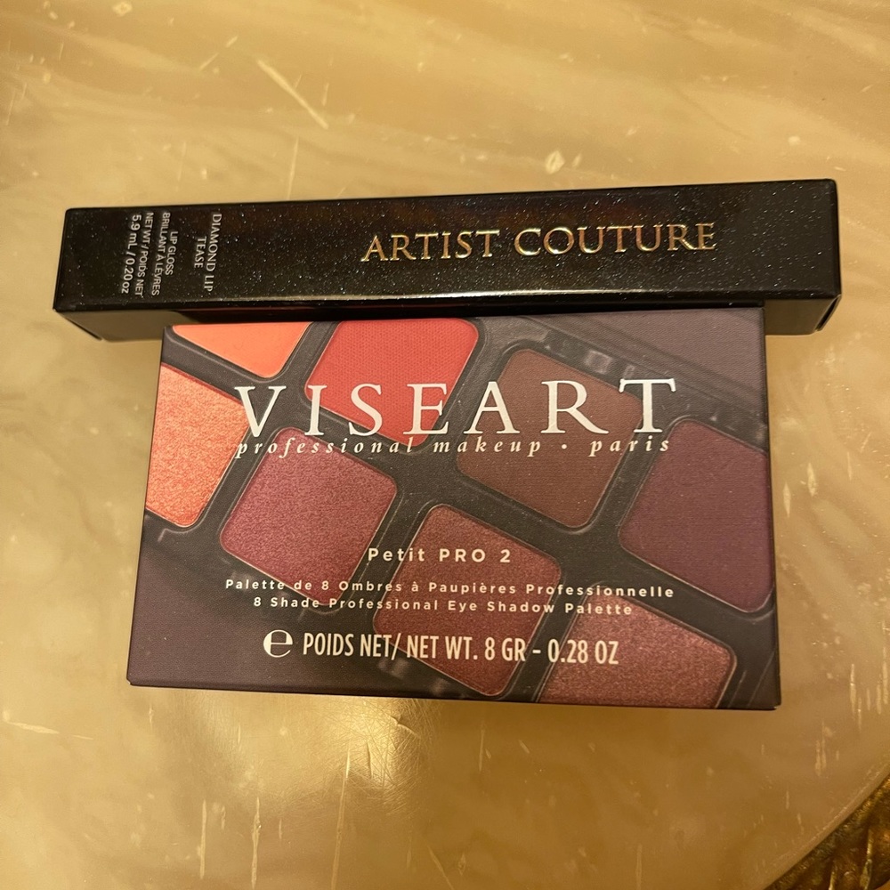 Bundle Artist couture lip gloss and viseart pro eyeshadow palette